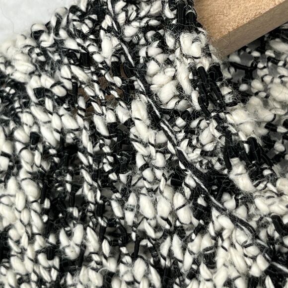 EILEEN FISHER Sweater M Cotton Viscose Slub Melange Chunky Knit Pullover Gray - Picture 11 of 16